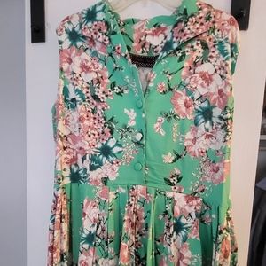 Voodoo Vixen floral sleeveless dress